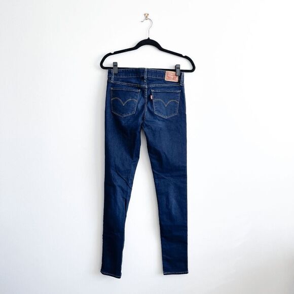 Levis 711 Womens Classic Medium Wash Denim Skinny Jeans Stretch Blue Size 27 - Picture 2 of 10